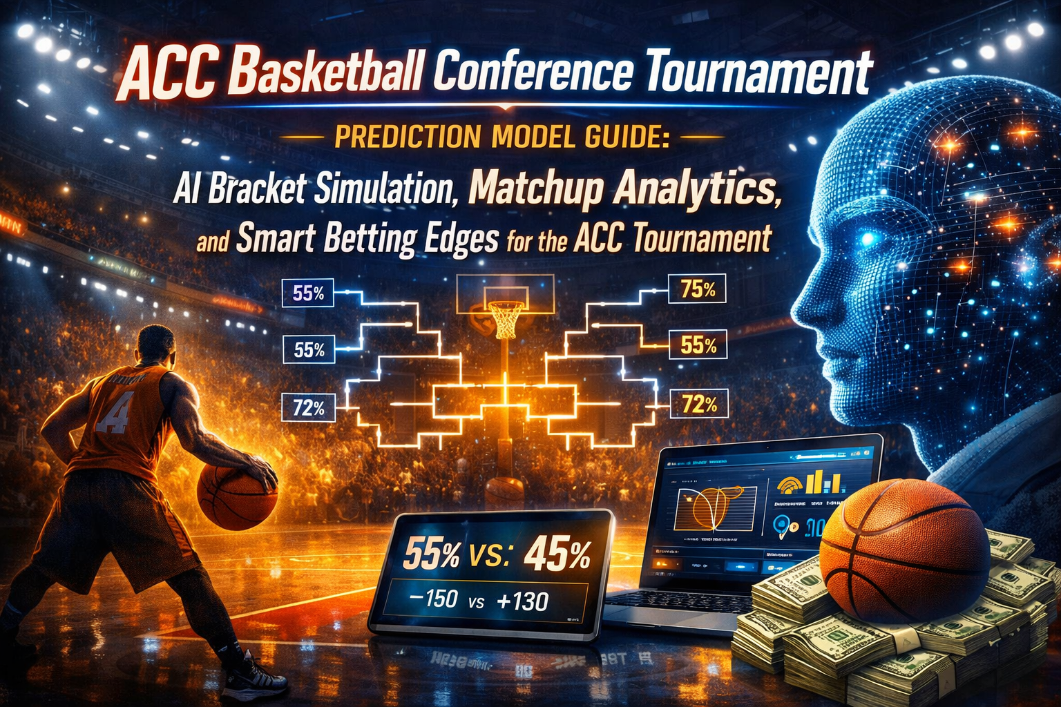 ACC Basketball Conference Tournament Prediction Model Guide: AI Bracket Simulation, Matchup Analytics, and Smart Betting Edges for the ACC Tournament