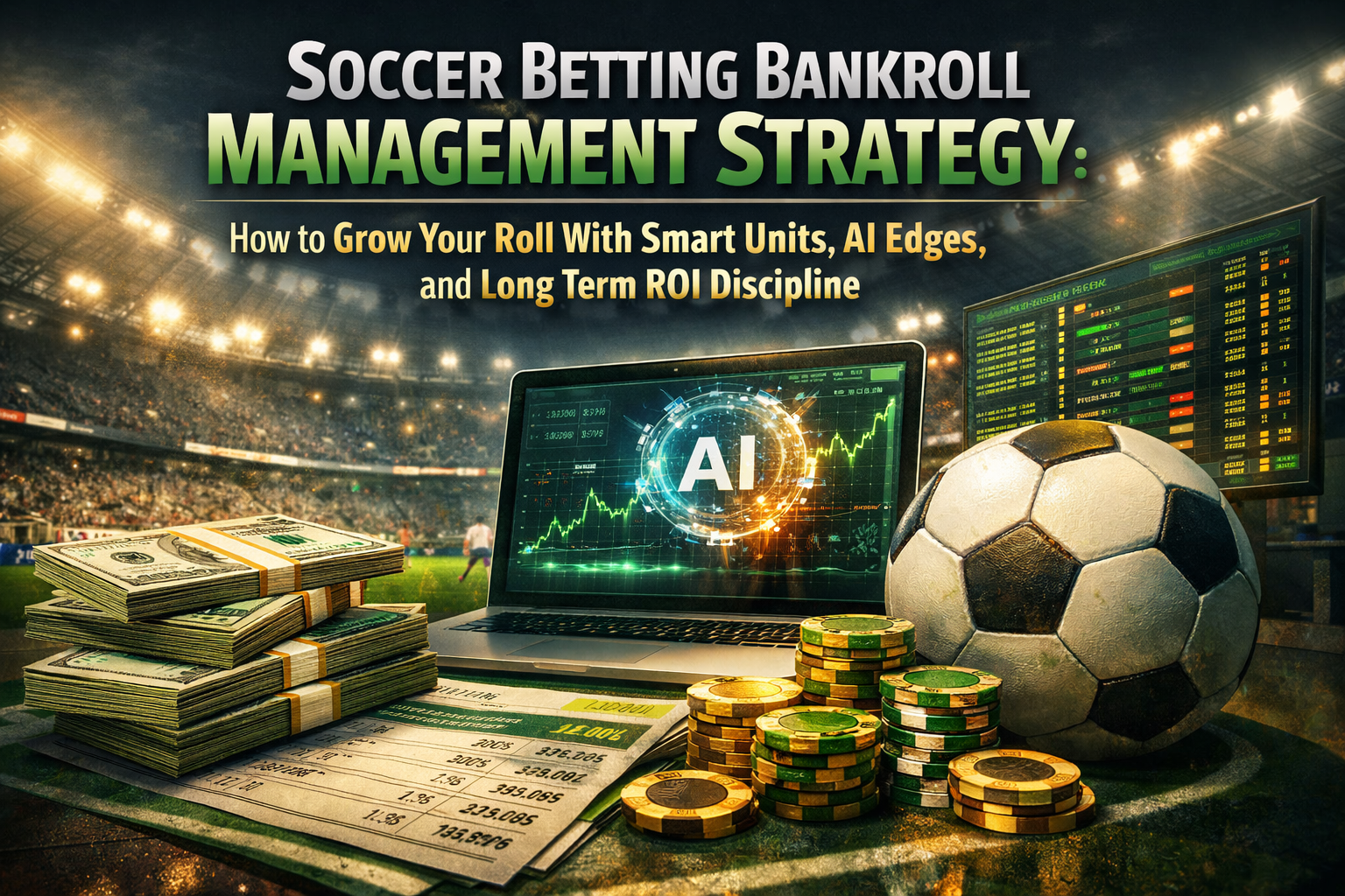 Soccer Betting Bankroll Management Strategy: How to Grow Your Roll With Smart Units, AI Edges, and Long Term ROI Discipline